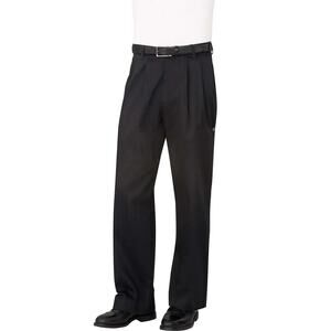 Chef Works CEBP Mens 44 Black Baggy Chef Pants Unhemmed Professional Kitchen